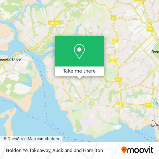 Golden Ye Takeaway map