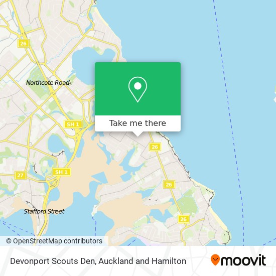 Devonport Scouts Den map
