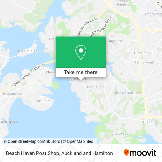Beach Haven Post Shop map