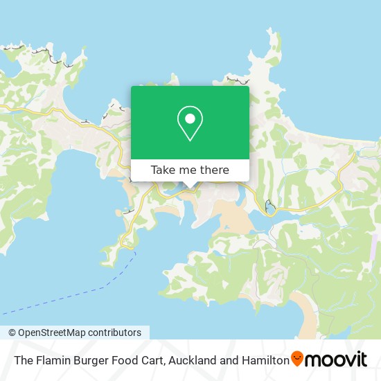 The Flamin Burger Food Cart map