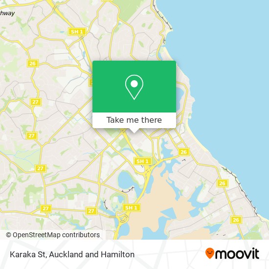 Karaka St map