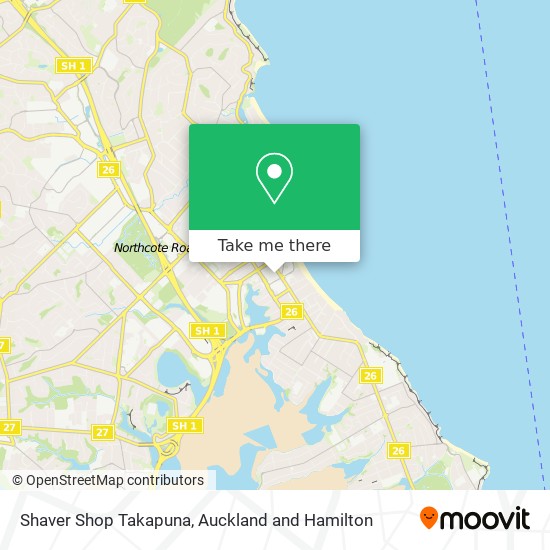 Shaver Shop Takapuna map