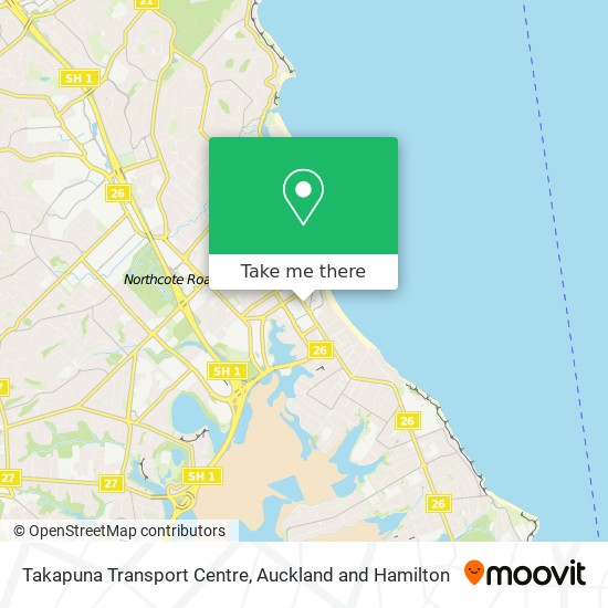 Takapuna Transport Centre map