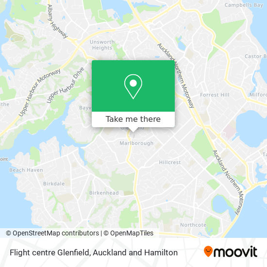 Flight centre Glenfield map