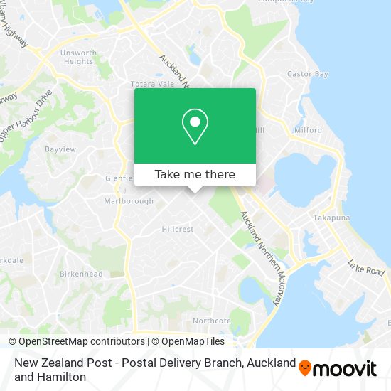 New Zealand Post - Postal Delivery Branch map