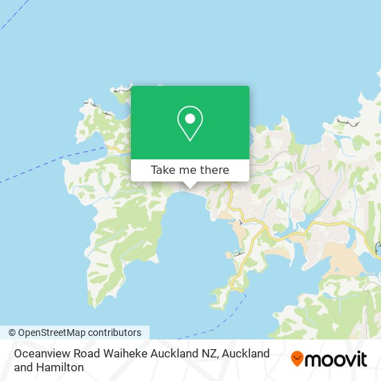 Oceanview Road Waiheke Auckland NZ map