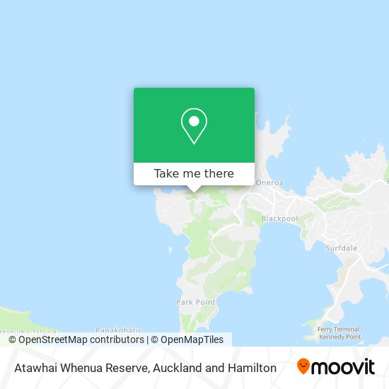 Atawhai Whenua Reserve map