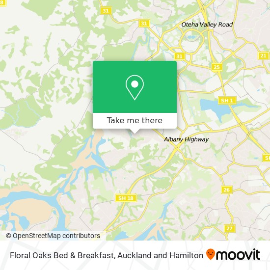 Floral Oaks Bed & Breakfast map
