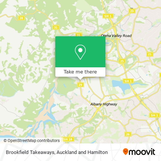 Brookfield Takeaways地图