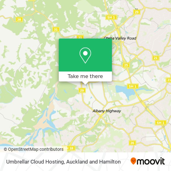 Umbrellar Cloud Hosting map