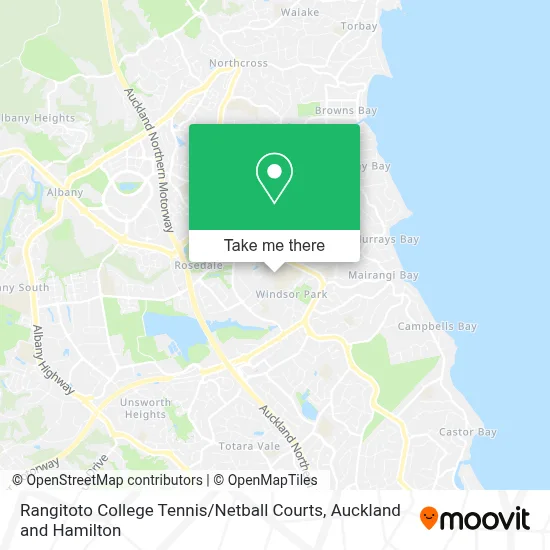 Rangitoto College Tennis / Netball Courts map