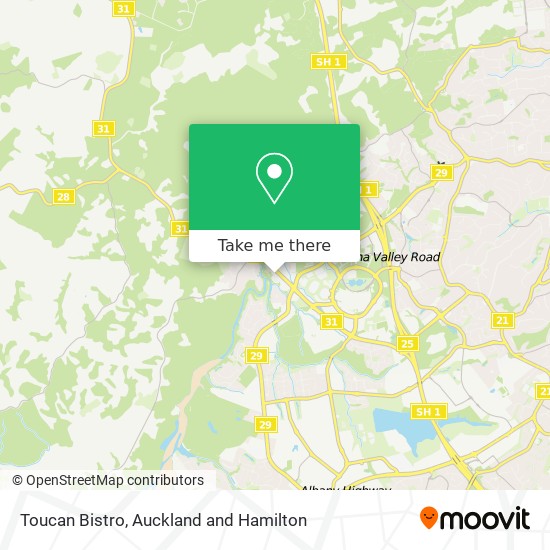 Toucan Bistro map