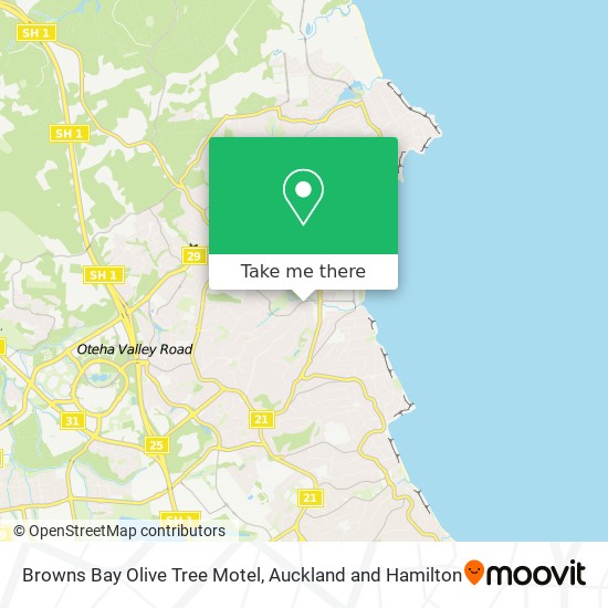 Browns Bay Olive Tree Motel map