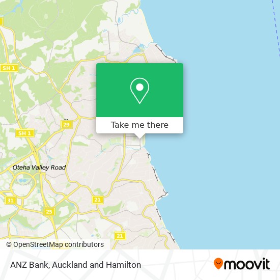 ANZ Bank map