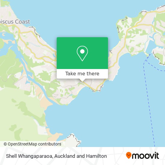 Shell Whangaparaoa map