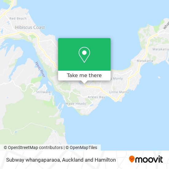 Subway whangaparaoa map