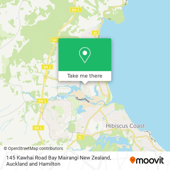 145 Kawhai Road Bay Mairangi New Zealand map