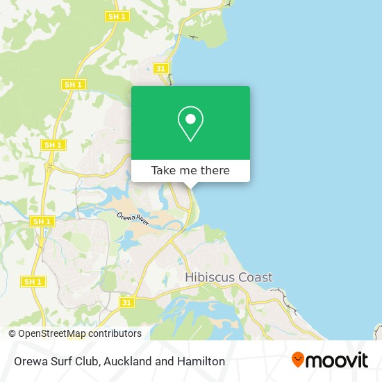 Orewa Surf Club map