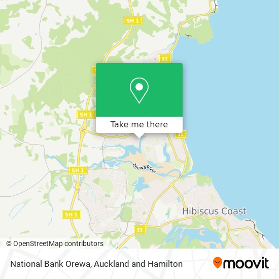 National Bank Orewa map