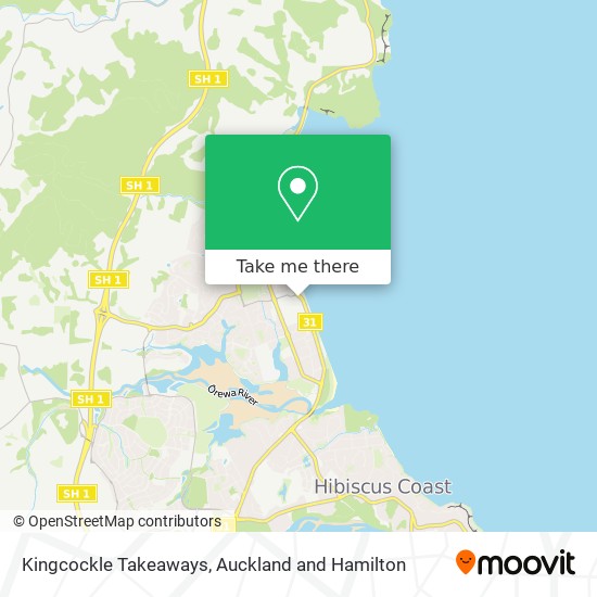Kingcockle Takeaways map