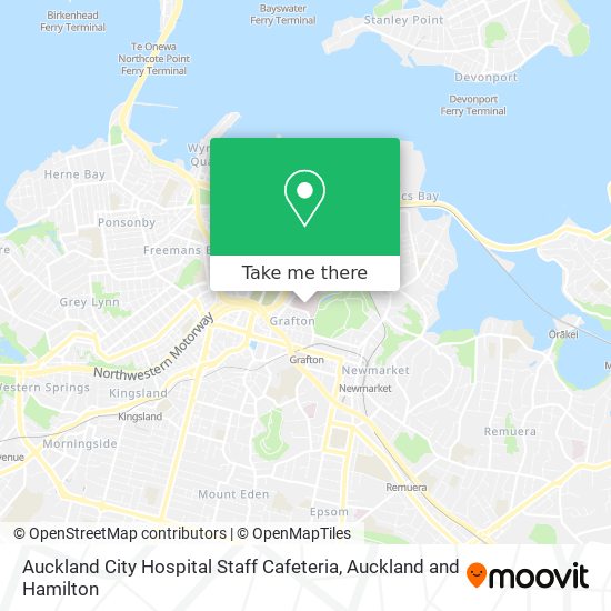 Auckland City Hospital Staff Cafeteria map