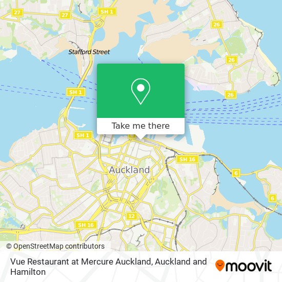 Vue Restaurant at Mercure Auckland map