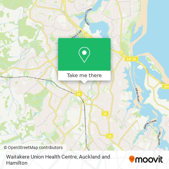 Waitakere Union Health Centre map