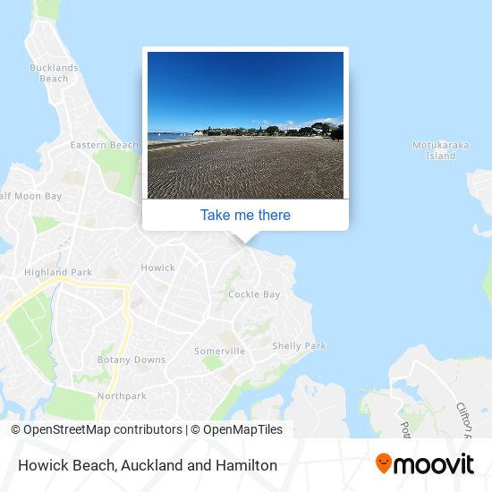 Howick Beach map