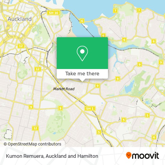 Kumon Remuera map