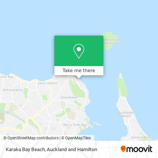 Karaka Bay Beach map