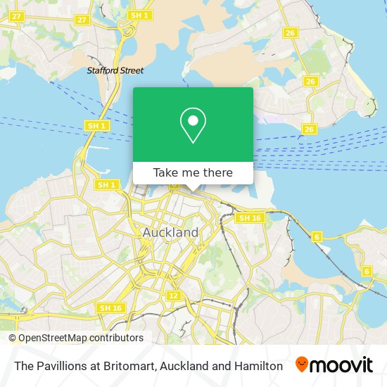 The Pavillions at Britomart map