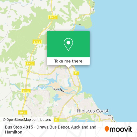 Bus Stop 4815 - Orewa Bus Depot map