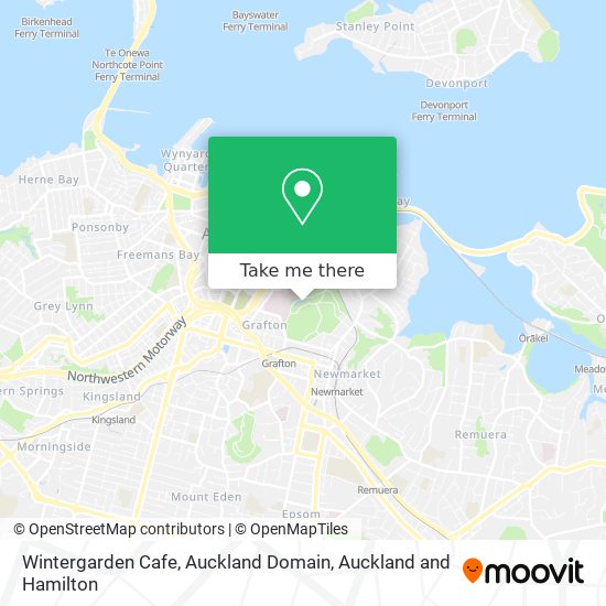 Wintergarden Cafe, Auckland Domain map