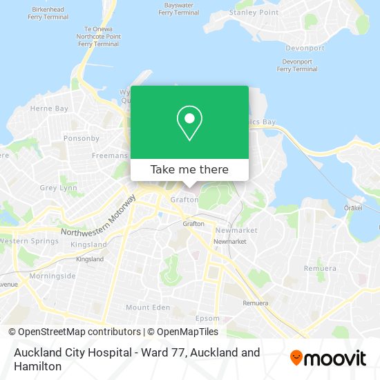 Auckland City Hospital - Ward 77 map