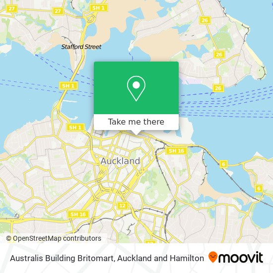 Australis Building Britomart map
