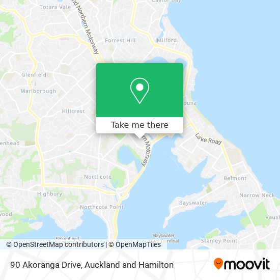 90 Akoranga Drive map