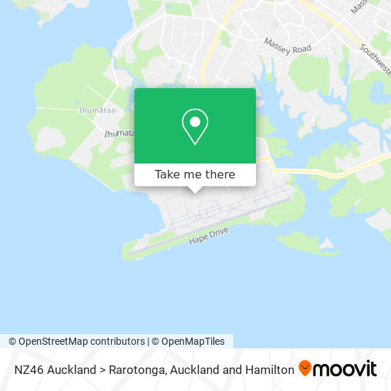 NZ46 Auckland > Rarotonga map