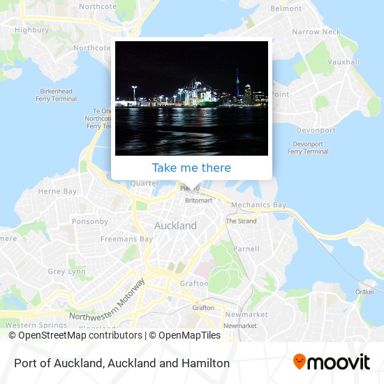 Port of Auckland map