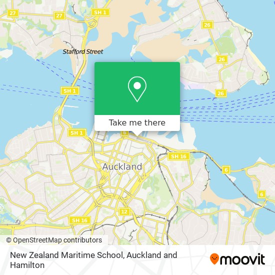 New Zealand Maritime School map