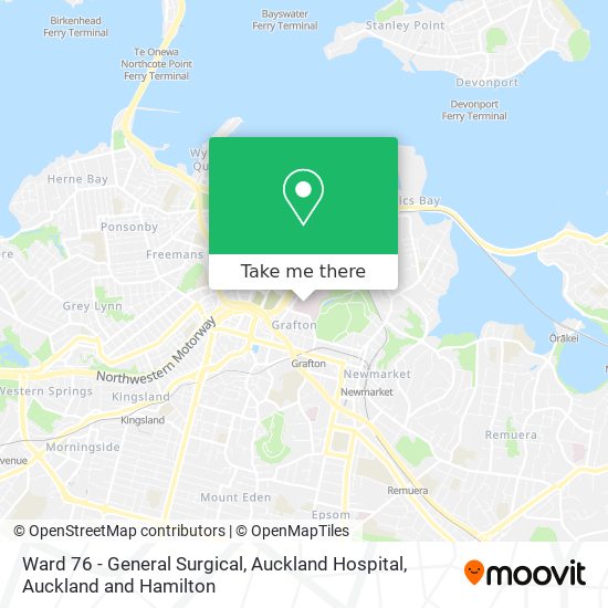 Ward 76 - General Surgical, Auckland Hospital地图