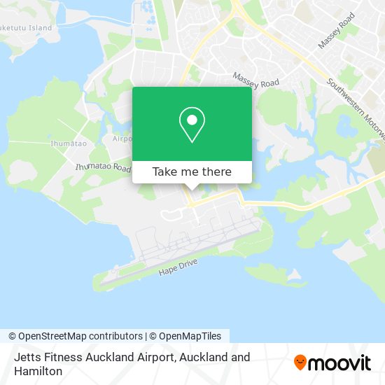 Jetts Fitness Auckland Airport map