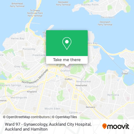 Ward 97 - Gynaecology, Auckland City Hospital map