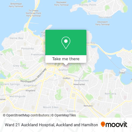 Ward 21 Auckland Hosptial地图