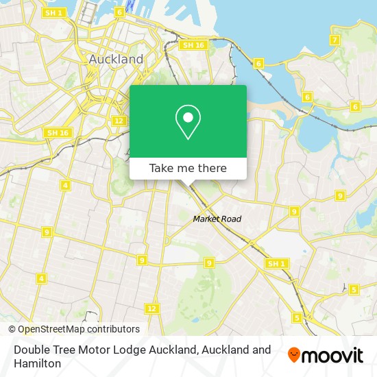 Double Tree Motor Lodge Auckland map