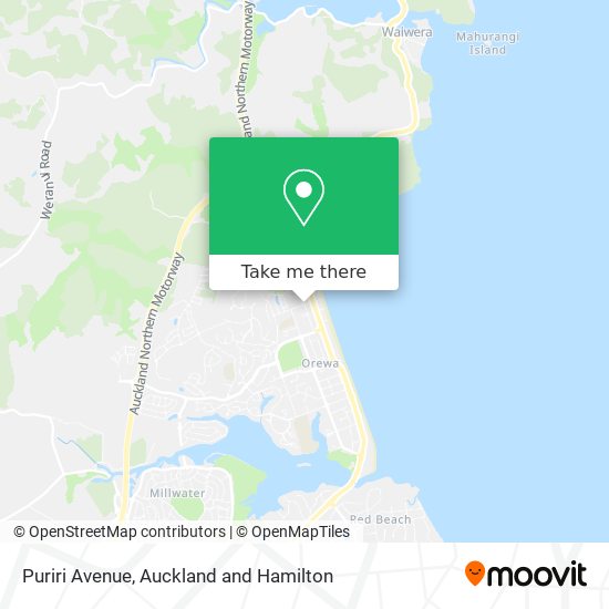 Puriri Avenue map