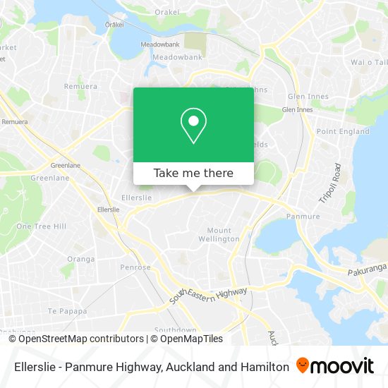 Ellerslie - Panmure Highway map