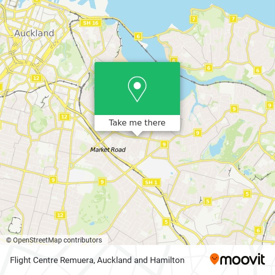 Flight Centre Remuera map