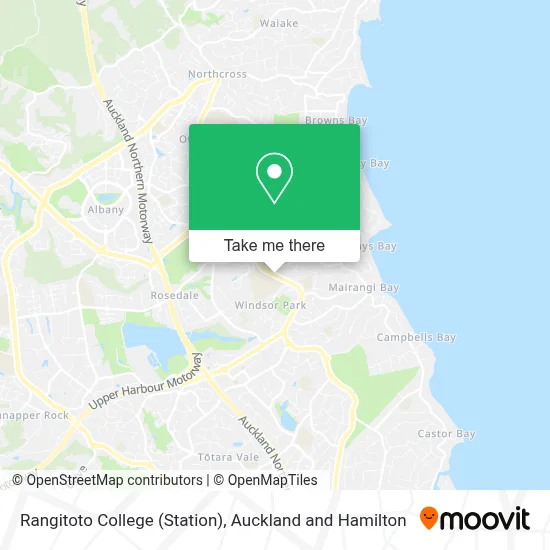 Rangitoto College (Station) map