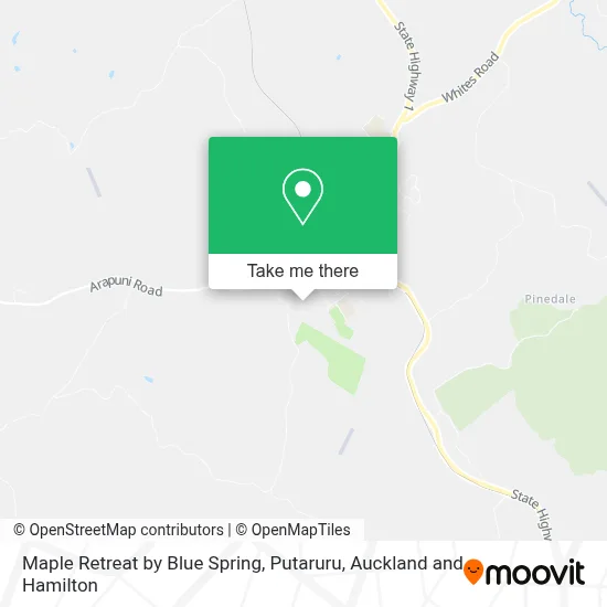 Maple Retreat by Blue Spring, Putaruru map