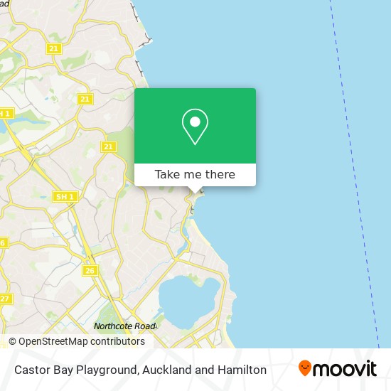 Castor Bay Playground map